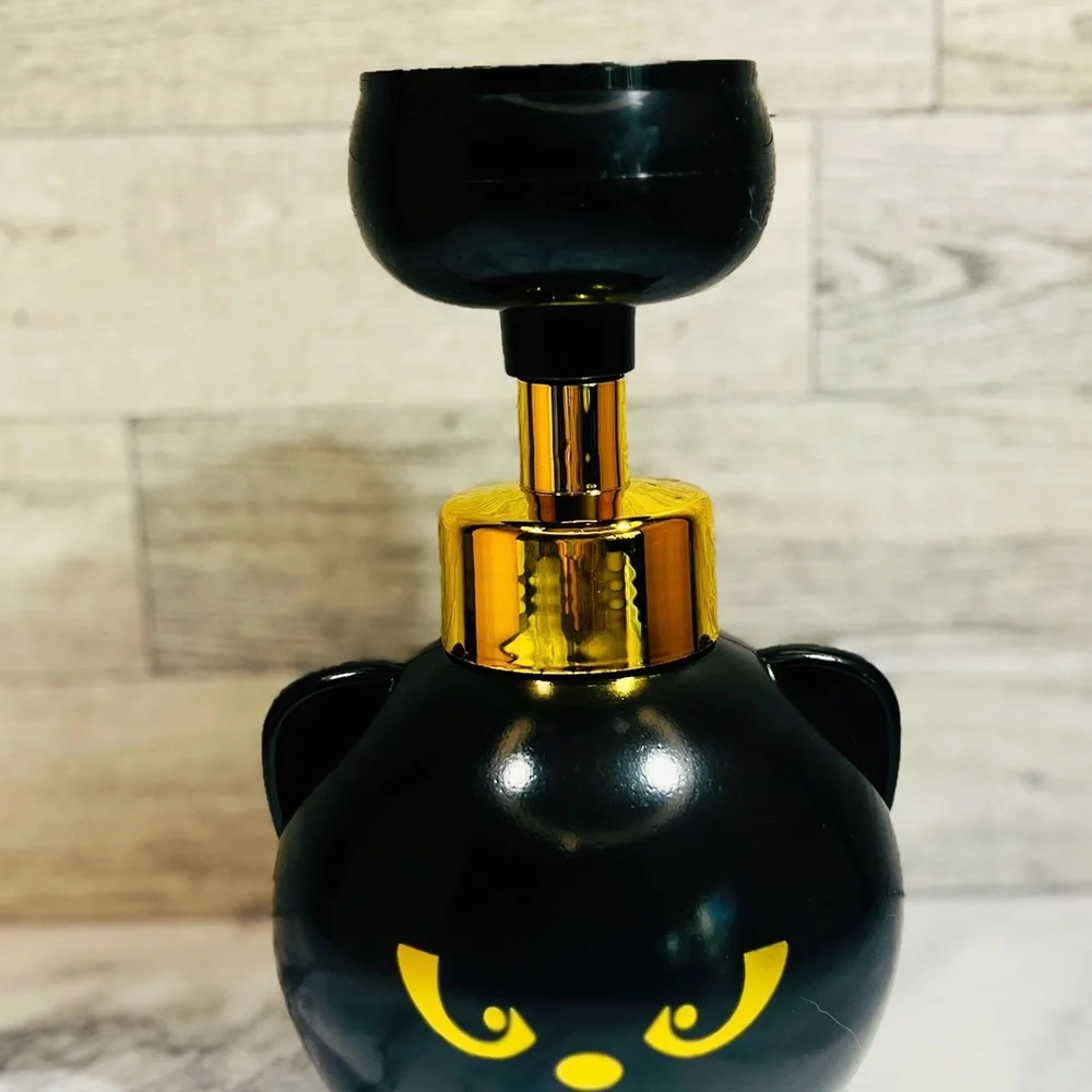 Black Cat-Shaped Foam Soap Paw Dispenser